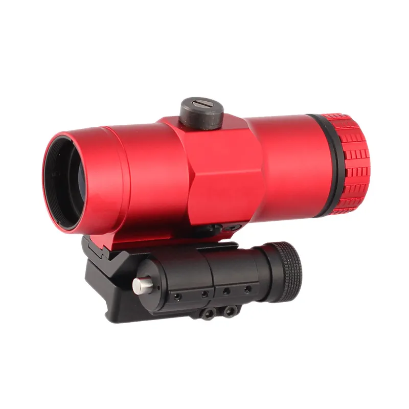 Tactical VMX-3T 3X Lupa Rifle Rifle Scope z przełącznikiem na boczną montowanie QD Fit Holografic Red Dot Scope