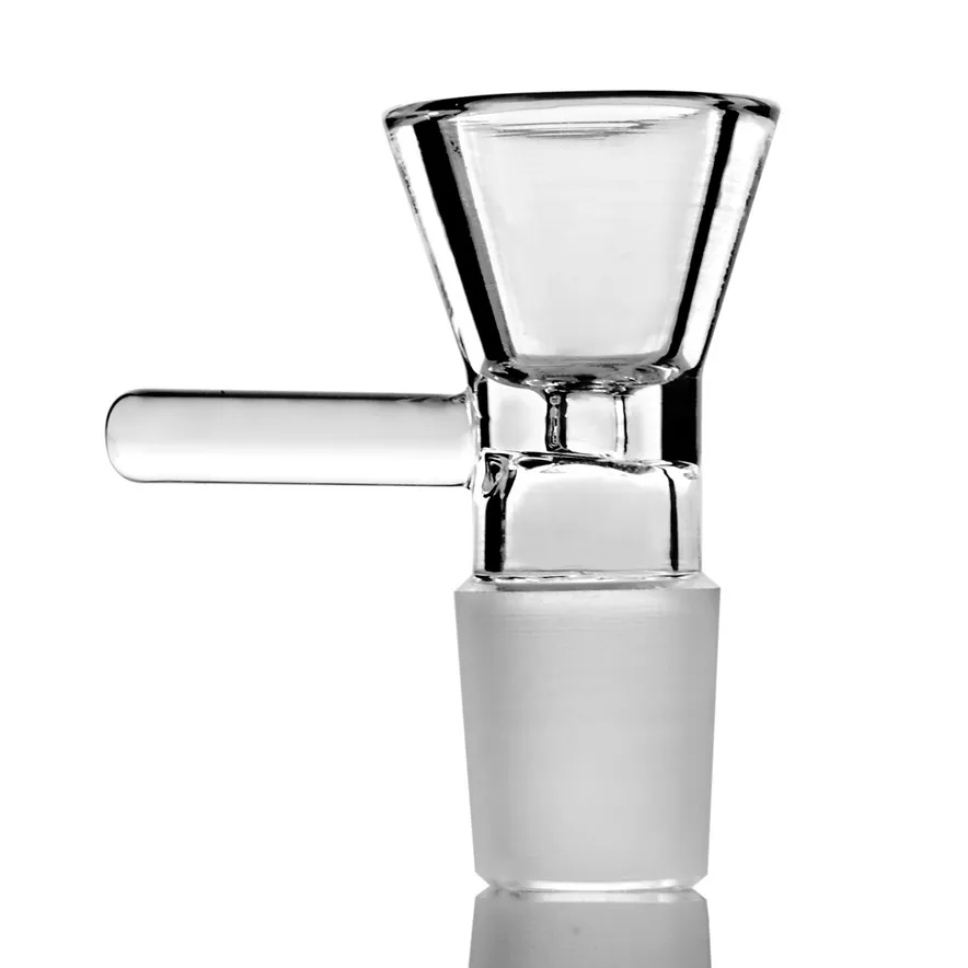 Clear Glass Hookah Bowl 18mm Male Joint Smoking Accessory With 14mm