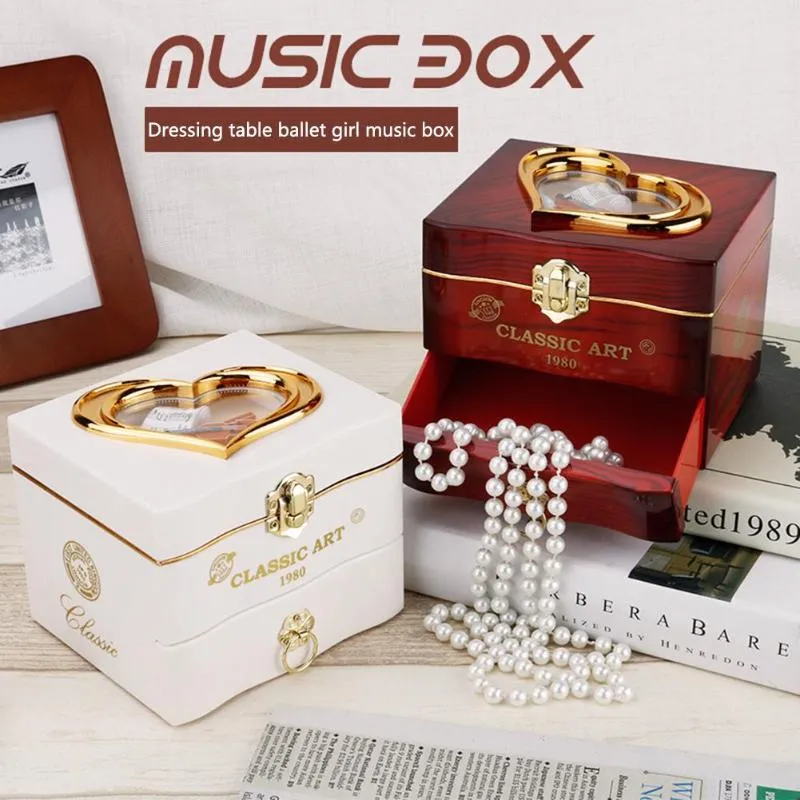 Ballerina Jewellery Box Wooden Jozen Gift Music Jewellery Box With Mirror And Necklace Medium Ballerina Girls Kids Jewellery Storage Music Chest ( White/Purple Personalised Ballerina Jewellery Box