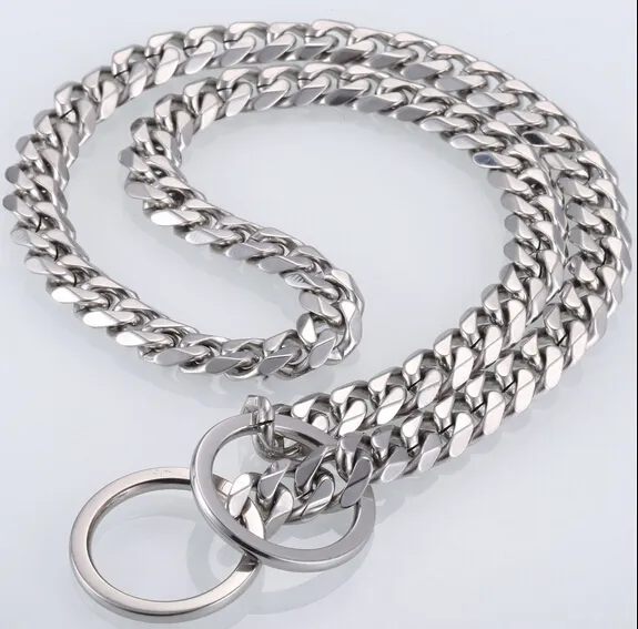 Premium Stainless Steel Silver Chain Dog Collar 12 28 Inch Heavy Capacity From Yueyang86, 9.72