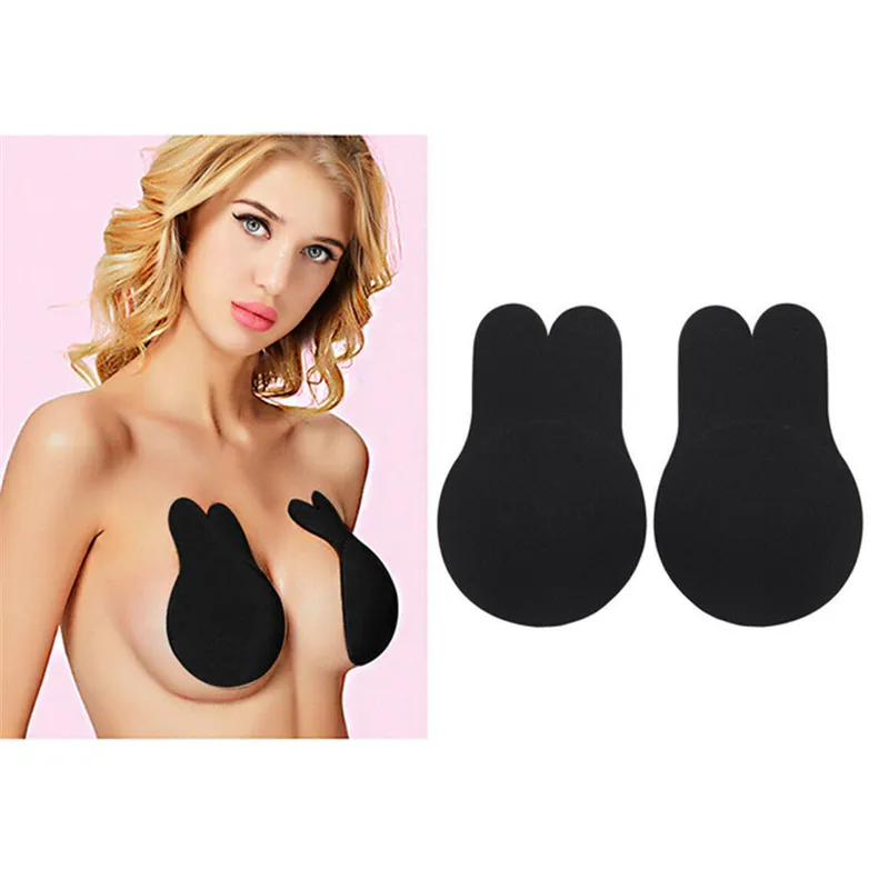 1pair Silicone PushUp Strapless Invisible Breast Lift Bra Bust Tape Nipple  Cove