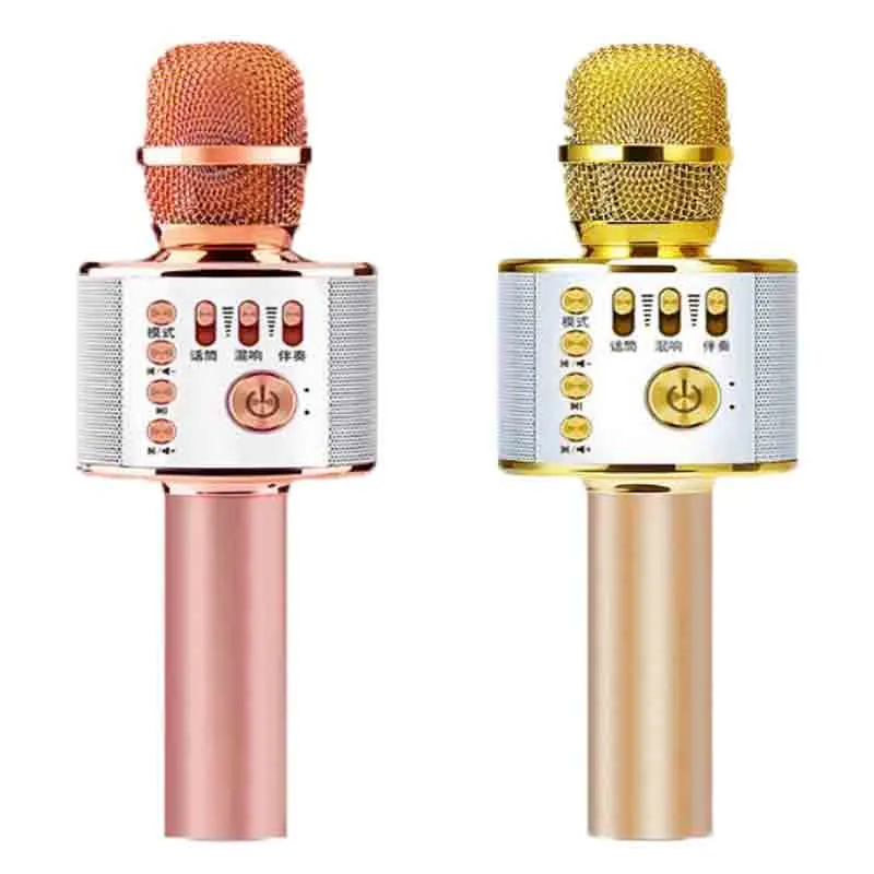 K38 4 couleurs pour Microphone karaoké sans fil Bluetooth portable KTV maison micro haut-parleur lecteur Microphones professionnels