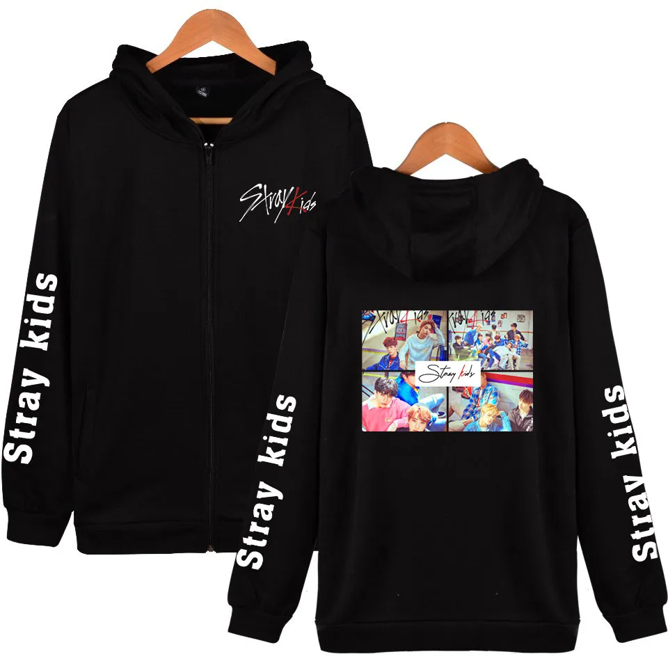 Frdun Stray Kids 2019 Zipper Hoodies Sweatshirt Pullovers Kpop