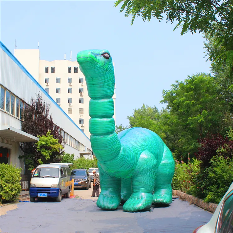 Wholesale 20ft Length Giant Green Inflatable Dragon Dino Gemmy