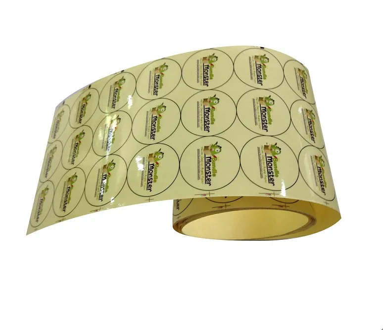 Wholesale Transparent/Clear Sticker Printing With Gold Foil Stamping, Vinyl Gold Sticker For