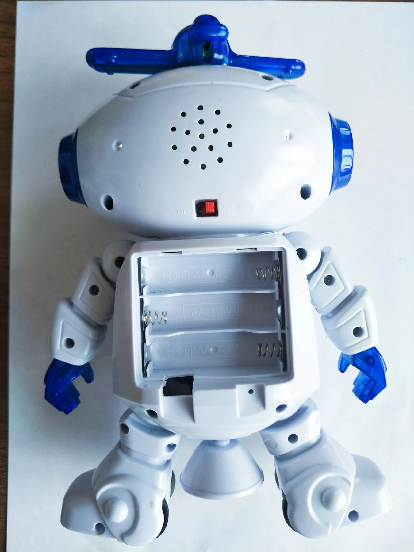 Robot électronique de danse spatiale, musique éblouissante, Flash