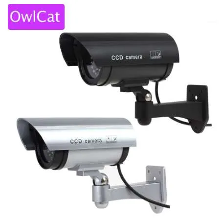 더미 보안 카메라 가짜 카메라 총알 에뮬레이션 카메라 CCTV 방수 야외 홈 감시 LED