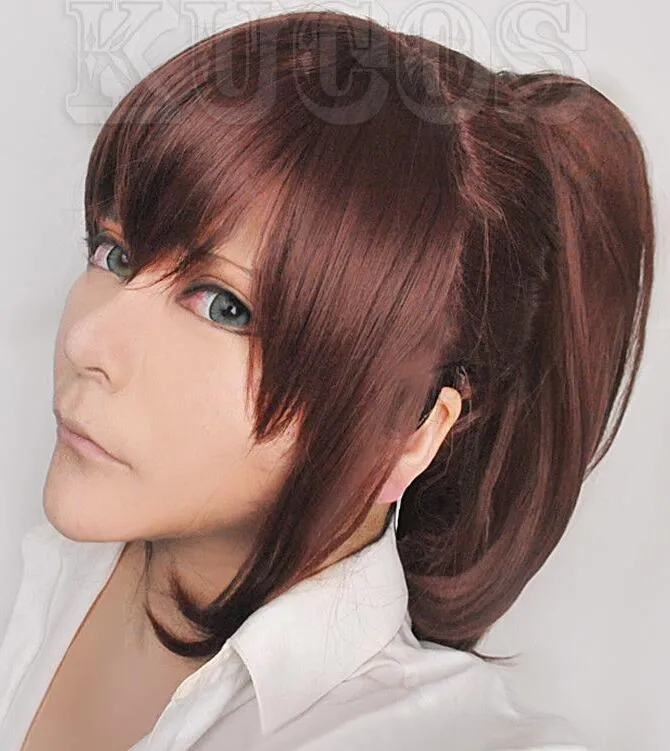 Short brown anime wig discount