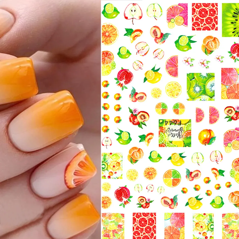 3D Fruit Nail Art Slices Fruit Clay Flakes Nail Charms Color Banana Lemon  Strawberry Cherry Watermelon Designs Summer Glitter Nails Accessories  Supplies Manicure Shiny Sequin for DIY Crafts 12 Grids Glitters 1
