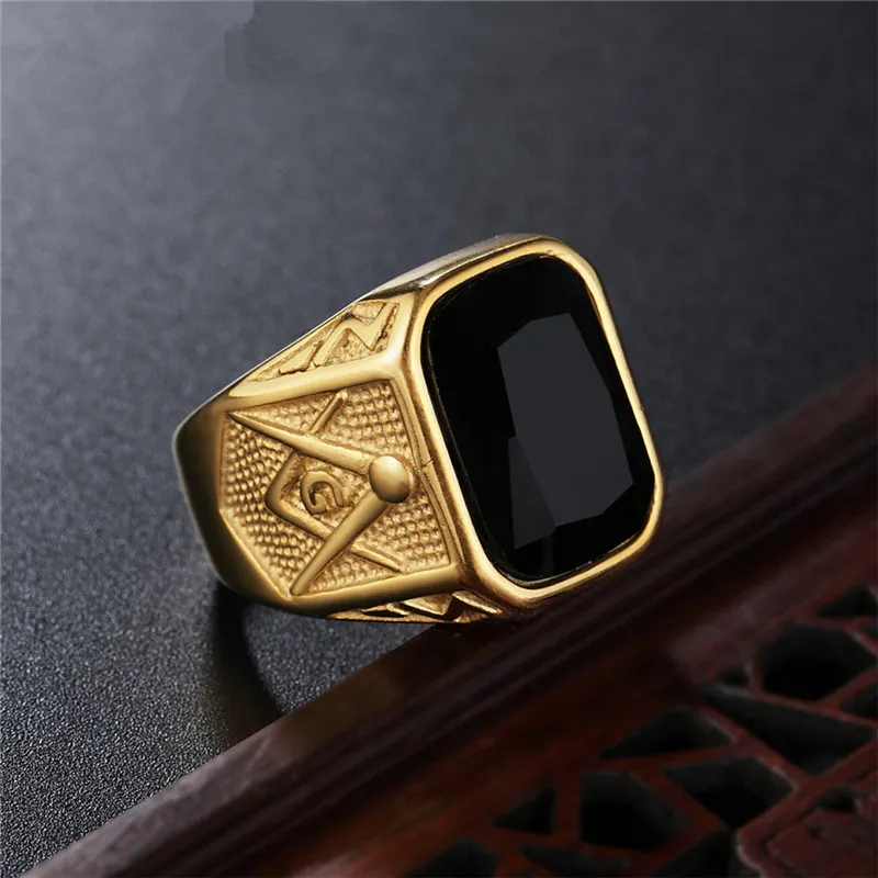 Black store freemason ring