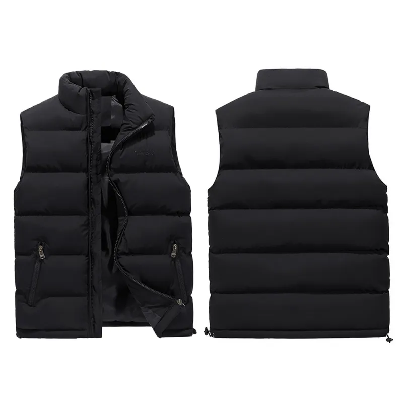 Fashion- Down Colled Colete Body Warmer Quente sem mangas acolchoado jaqueta branca pato para baixo casaco novo