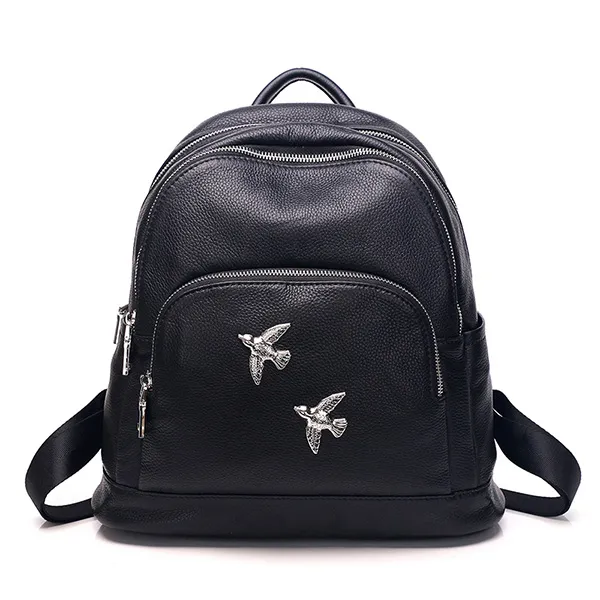 High quality genuine leather women backpack famous designer Travel Bag real leather lady shoulder bag 466