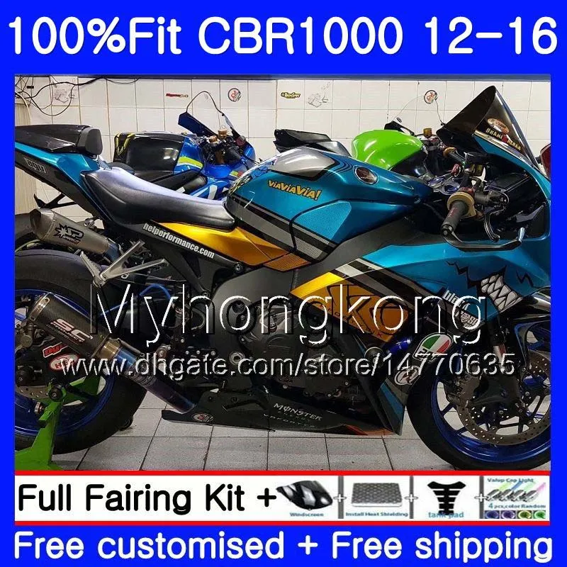 Inyección para HONDA Shark fish azul CBR 1000RR 2012 2013 2014 2015 2016 273HM.63 CBR1000 RR CBR 1000 RR CBR1000RR 12 13 14 15 16 Carenados