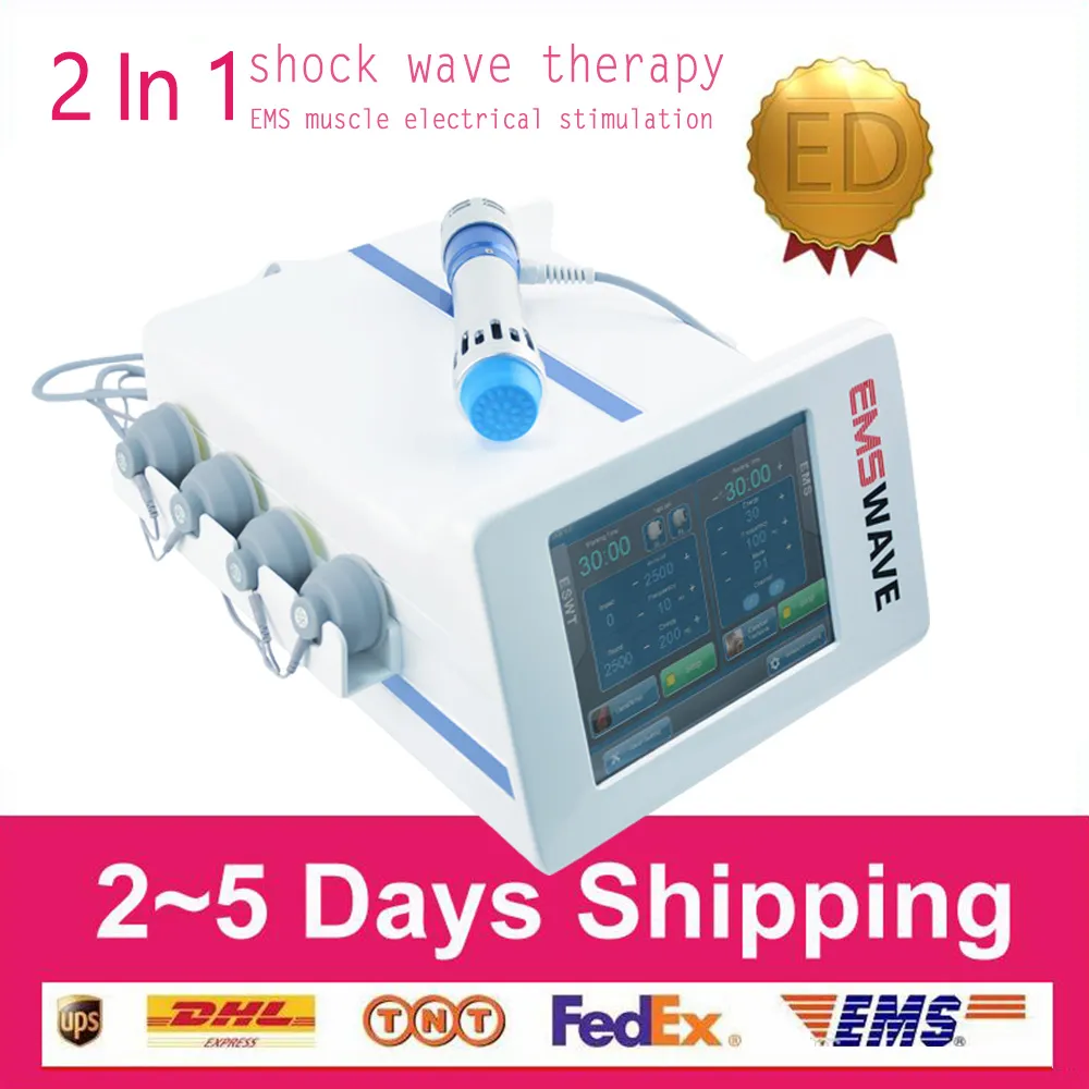 Draagbare EMS Shock Wave Fysiotherapie Machine voor Body Pain Relief / ESWT Akoestische Radiale Shock Wave Therapy Machine ED-behandeling