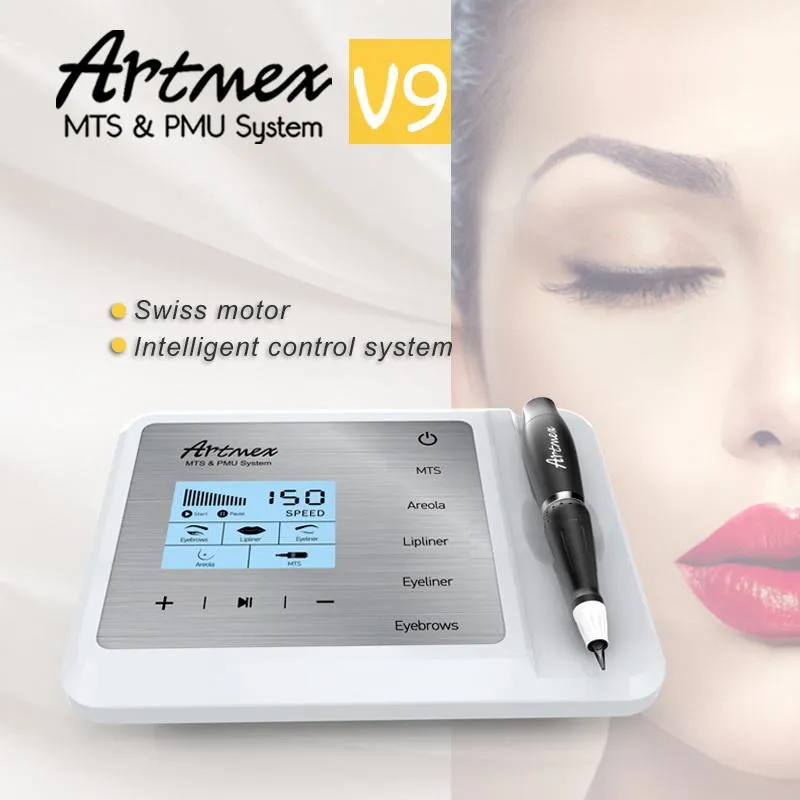 Artmex v9 permanente make-up digitale wenkbrauw lip eyine MTS / PMU digitale professionele permanente make-up tattoo machine