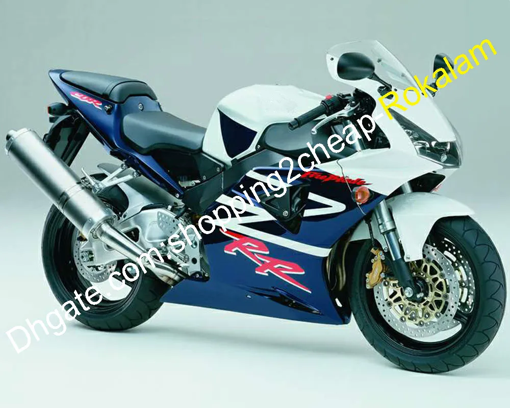 Kit carrosserie CBR900RR pour capots Honda 954 CBR954RR 2002 2003 CBR900 900RR Kit de rechange de carénage bleu blanc noir 02 03 (moulage par injection)