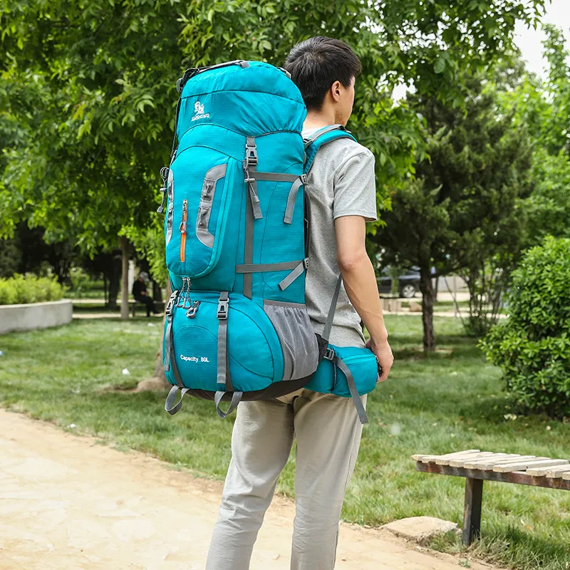80L Camping Hiking Backpacks Big Outdoor Bag Backpack Nylon