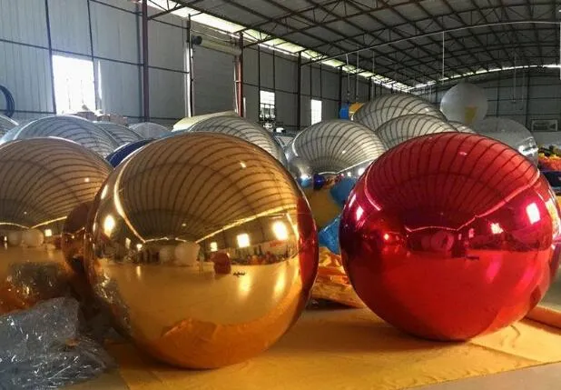 Inflatable PVC Mirror Balloon Dazzle colour diameter of 1.5M huge inflatable ball Customizable size for wedding/advertising WQ62