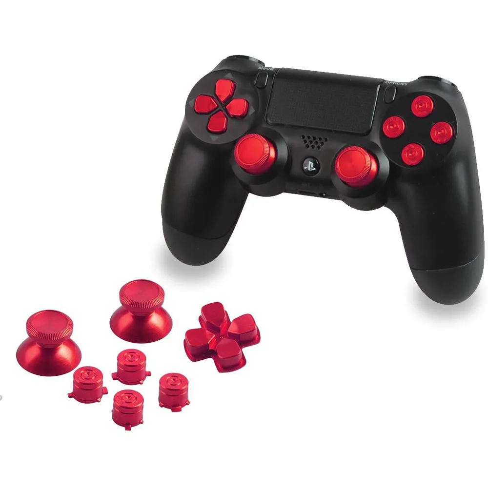 メタルジョイスティックキャップカバーサムスティックは、PS4コントローラーMODキット高品質の高速船のためのAbxy Bullet BottonsとD-Padを備えたD-PAD メタルジョイスティックキャップカバーサムスティックは、PS4コントローラーMODキット高品質の高速船のためのAbxy Bullet BottonsとD-Padを備えたD-PAD