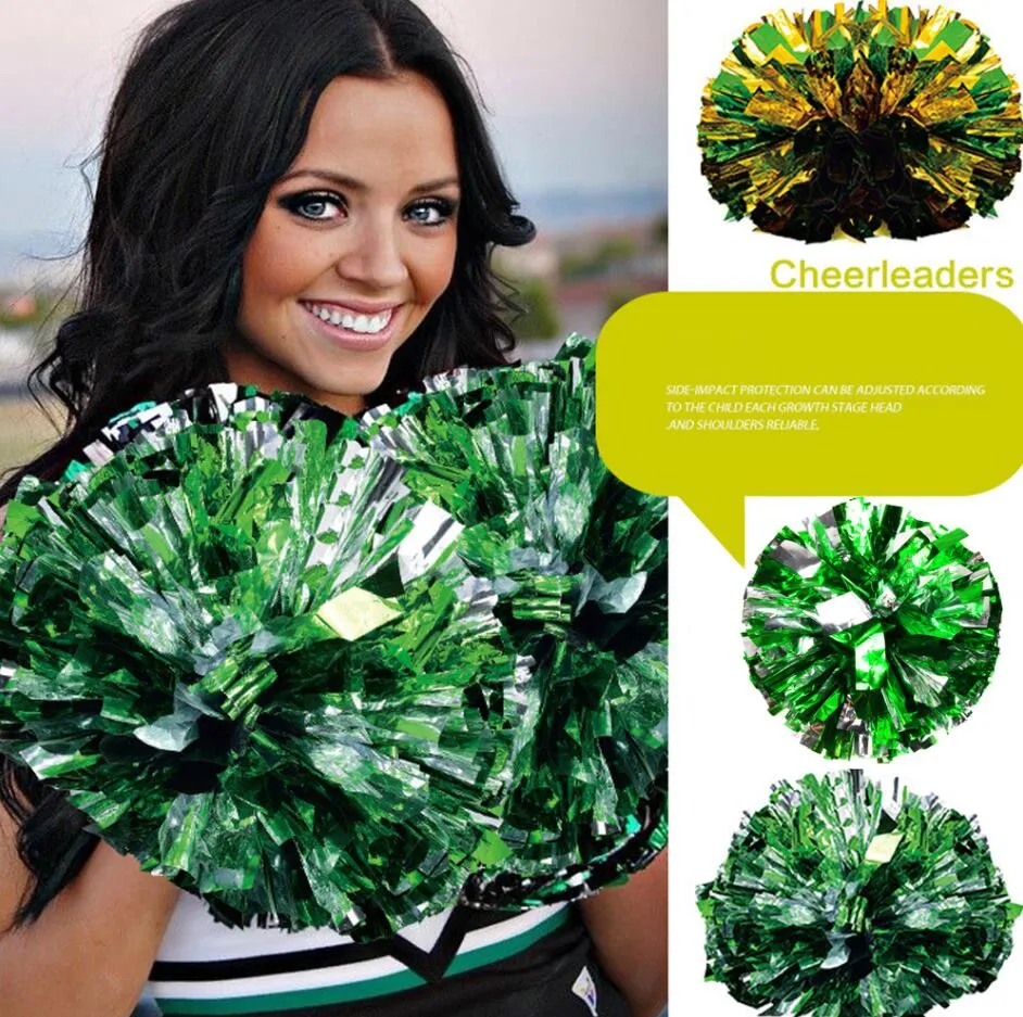 Festa de Natal Pom Poms Cheerleading 120g Cheering Pompom Metálico POM Pom Cheerleading Produtos Decoração Do Partido 20 Estilos DHL