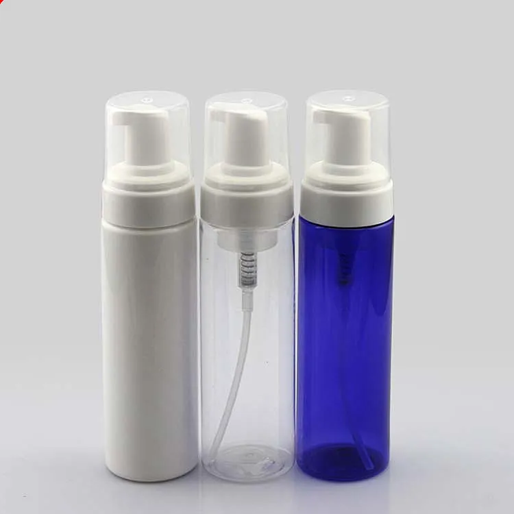 20pcs / lot 200ml wit / helder schuimende mousse flessen, schuimende fles, schuimende pomp, zeepdispenser, plastic fles