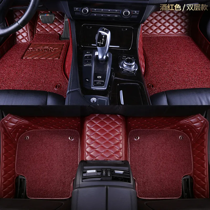 Special Custom Made Car Floor Mats för Kia Sorento Sportage Optima K5 Forte Cerato K3 Cadenza Vattentät Läder Mattor Bil Tillbehör