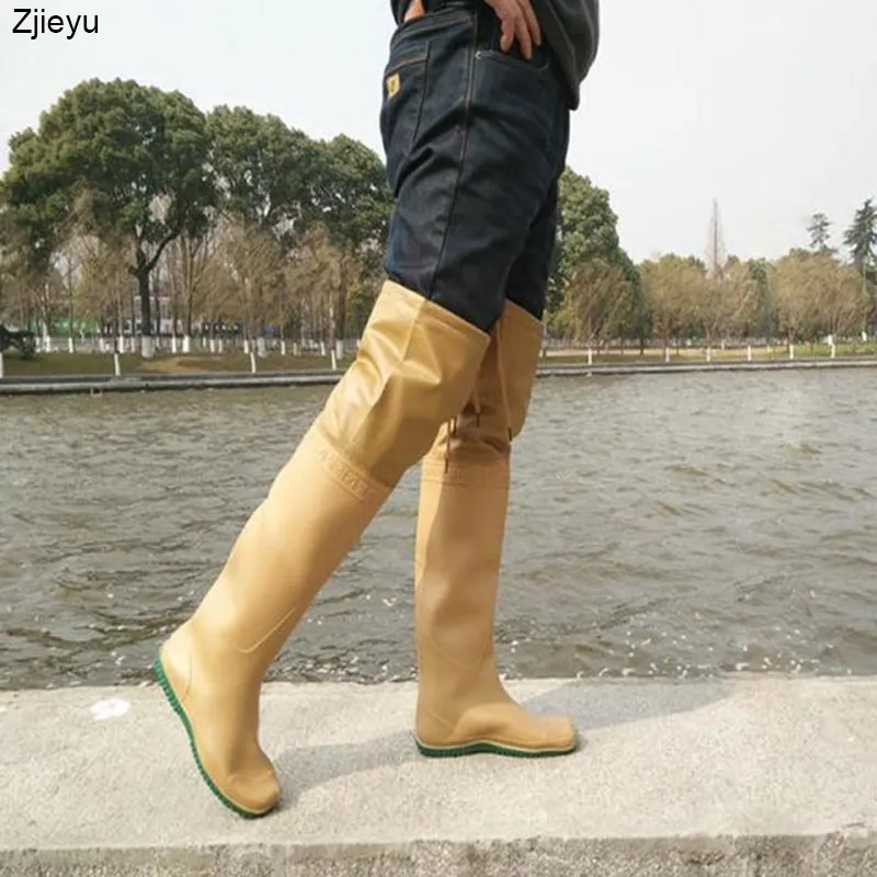 Buty Rain Męskie Guma Welies Miękkie Buty Wędkarskie Rain Mycie Bot Dla Samochodów Rainboots Galoshes Męskie Kolano Buty