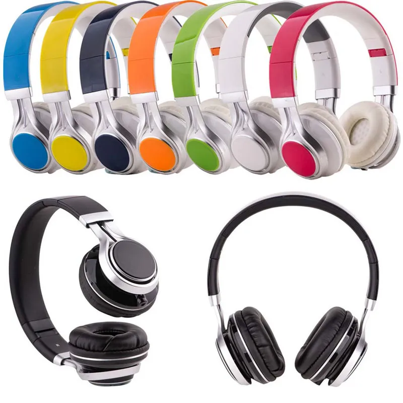 3.5mm Przewodowy Składany Stereo Słuchawki Nad Ear Big Słuchawki Do Telefonu MP3 PC Girls / Boys Gift Muzyka Słuchawki Słuchawki