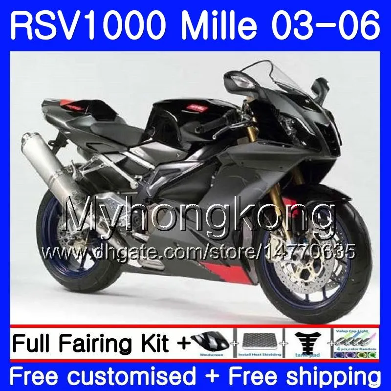 Ciało dla Aprilia Błyszczący Czarny RSV 1000R 1000 RV60 MILLE RSV1000 R RR 03 04 05 06 316HM.14 RSV1000RR RSV1000R 2003 2004 2005 2006 2006 Owalnia