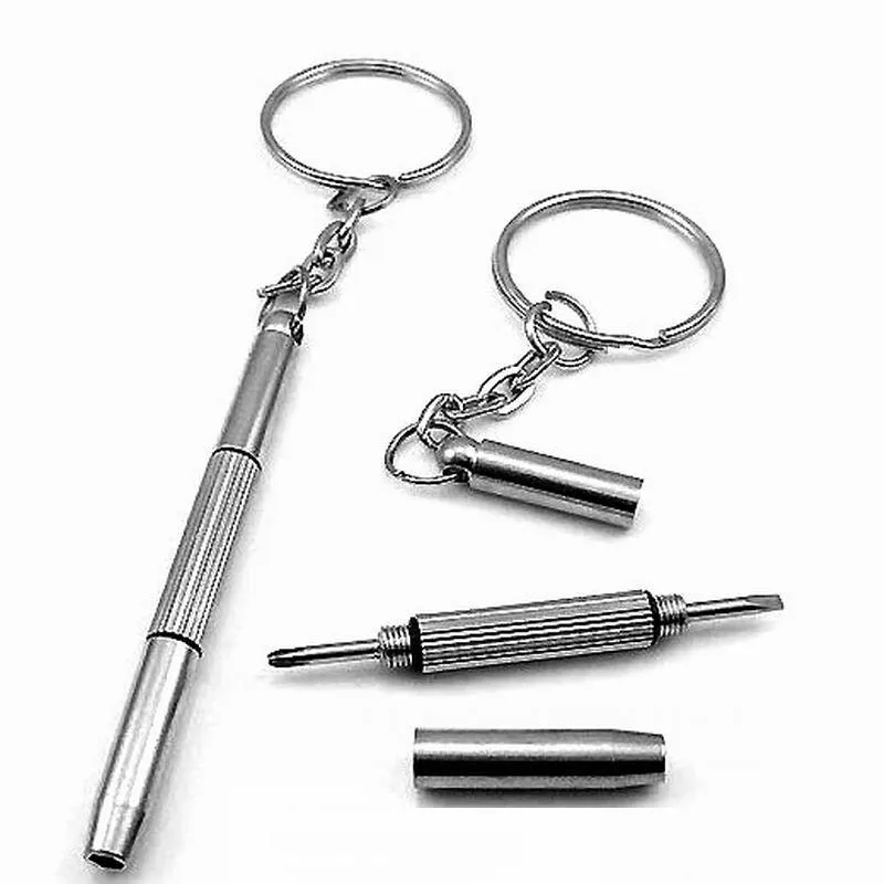 Triple Versatile 3 In 1 Keychain Screwdriver Kit For Mobile, Eyeglasses