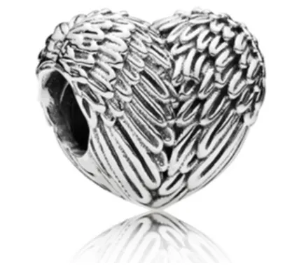 Fit Pandora Charm Armband European Silver Bead Charms Hart Feather Wing Kralen DIY Snake Chain Love for Women Bangle Necklace Sieraden