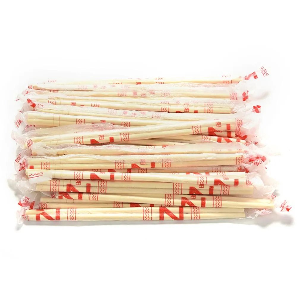 Wholesale- 40 Pairs/Bag Chinese High Quality Chopsticks Disposable Bamboo Wooden Chopsticks Hashi Individually Wrapped
