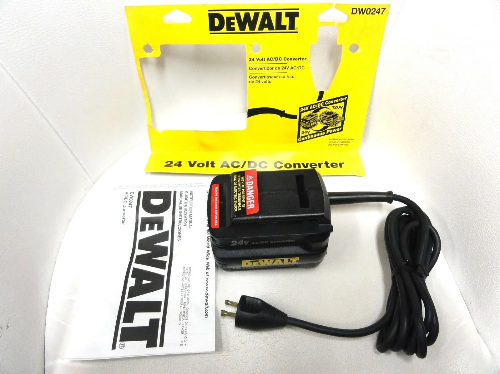 DeWalt New Genuine DW0247 24V AC/DC Converter For DC223 DW004 DW005 DW006 DW008 From Hfsah45
