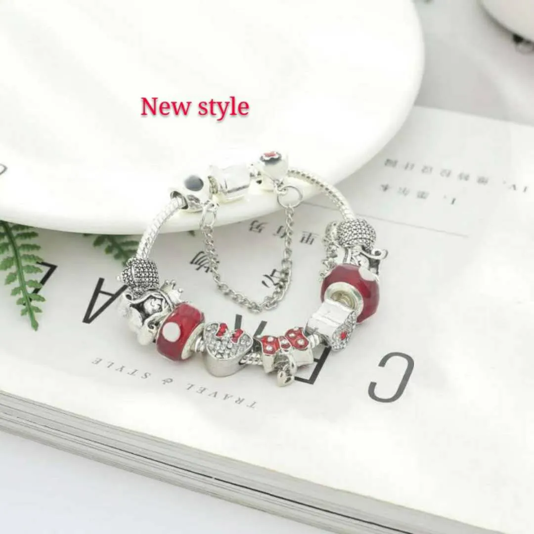 16-21CM 925 silverberlocker passar för europeiskt armband Charm Pärla Tillbehör DIY Bröllopssmycken med presentask för flicka jul