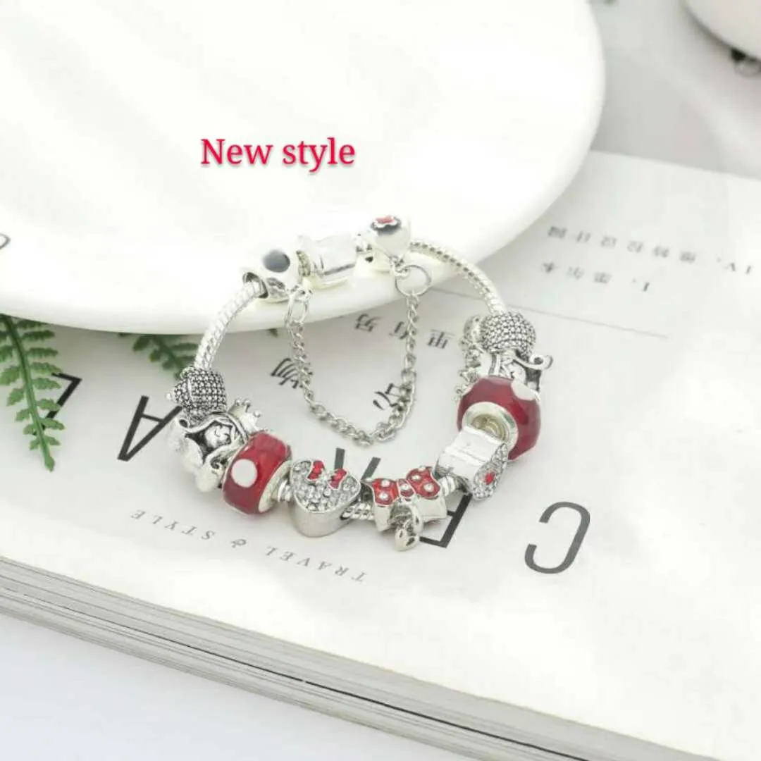 16-21CM ciondoli in argento 925 adatti per bracciale europeo Accessori per perline di fascino Gioielli da sposa fai da te con confezione regalo per ragazza Natale