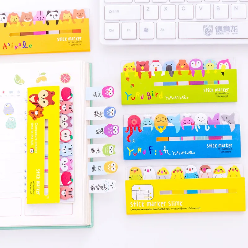 Tiere Memo Pad Sticky Note Kawaii Notebook Memo Planer Aufkleber Qualität Büro Briefpapier Nette Schule Geschenk Werkzeuge
