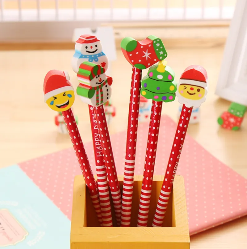 Matita In Legno Gomma Regalo Di Buon Natale Bambini Matite Cervi Con Albero  Di Babbo Natale Materiale Scolastico Ufficio Da 0,31 €