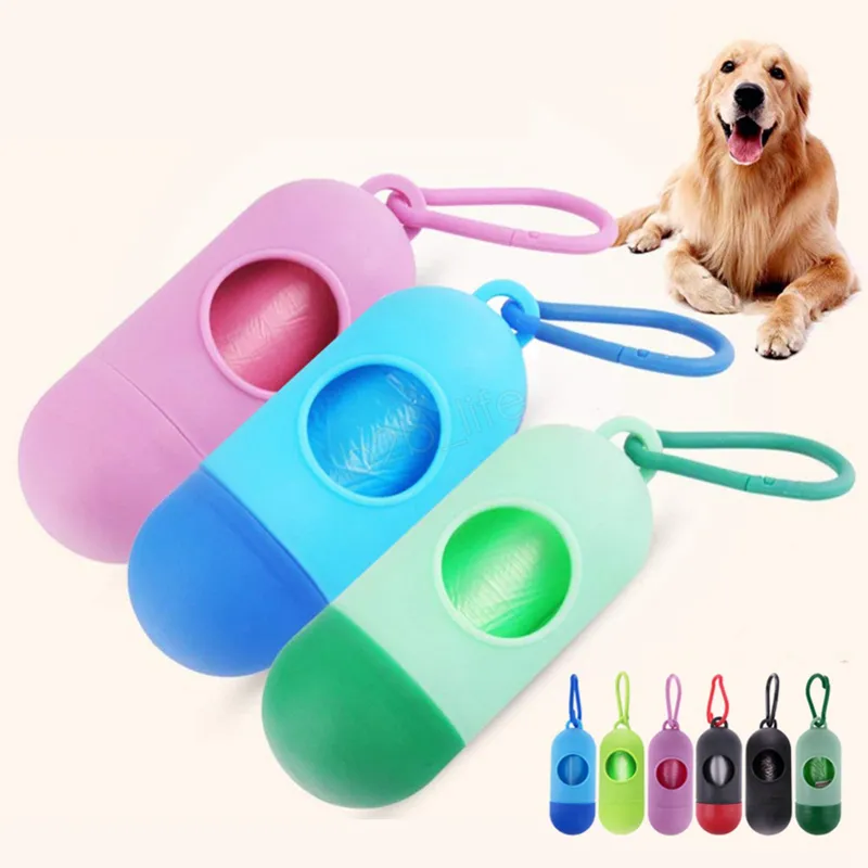 Dog Plastic Bags Portable Pet Dispenser Garbage Case Poop Bags Pet