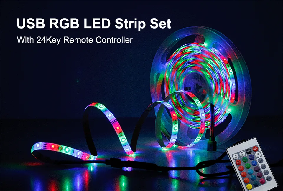 5V USB Rgb Strips For Room Light Warm White/White/RGB 2835 TV