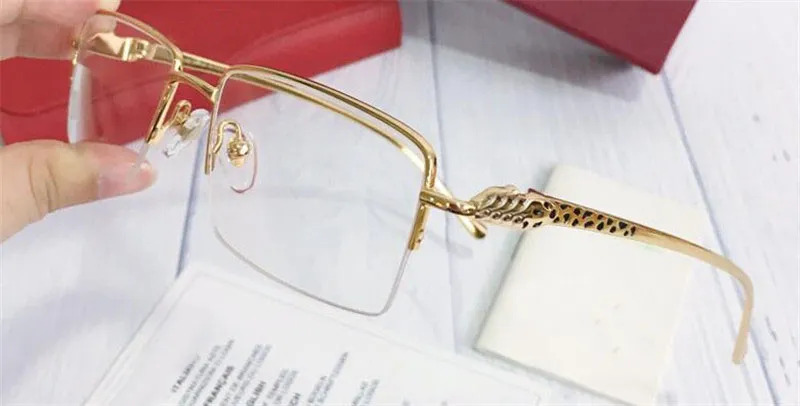 Mode Großhandel Brillen Metall Halbrahmen Schraube runde Beine optische optische Brille Männer klassischen einfachen Business-Stil CT0064