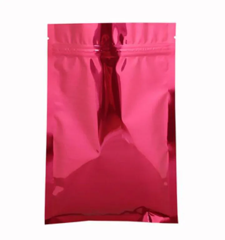 9 * 13 cm 7 sacchetti colorati con chiusura a zip in foglio di alluminio Chiusure in Mylar richiudibili con cerniera Borsa con valvola Sacchetti per alimenti per alimenti