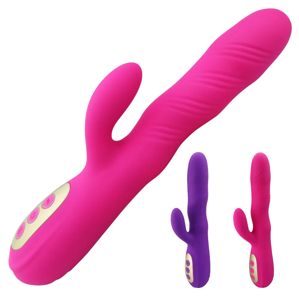 G Spot gode lapin vibrateur pour femmes double Vibration Silicone étanche femme vagin Clitoris masseur jouets sexuels pour les femmes