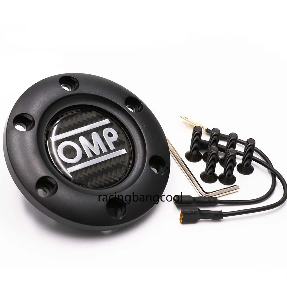 New Carbon Fiber OMP Steering Wheel Horn Button Racing Horn Switch Push