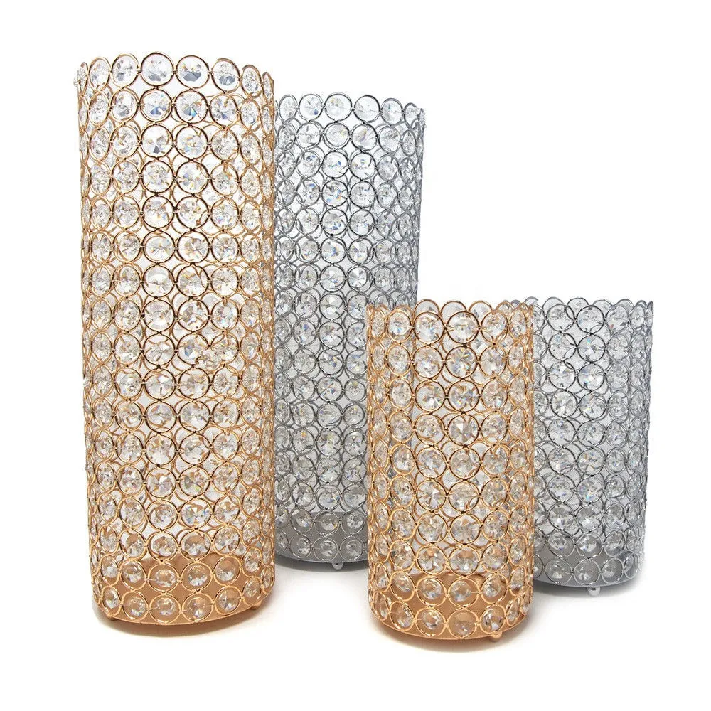 luxury tall crystal beaded wedding aisle pillar for wedding table decoration senyu0484