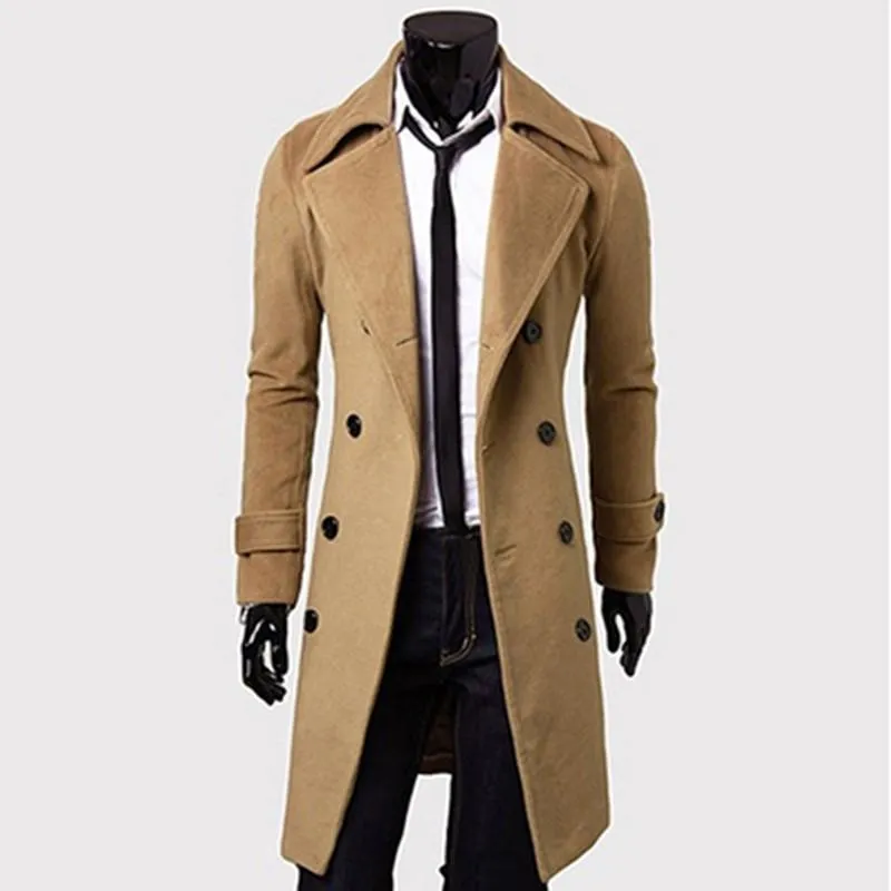 Wholesale Mens Trench Coat 2017 New Fashion Designer Men Long Coat Autumn Winter Double Breasted Windproof Slim Trench Coat Men NQ815086 From Forseason 44.65 DHgate.Com