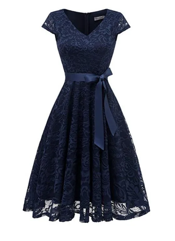 amazon navy blue bridesmaid dresses Mismatched Long Navy Blue Bridesmaid Dresses main image 1