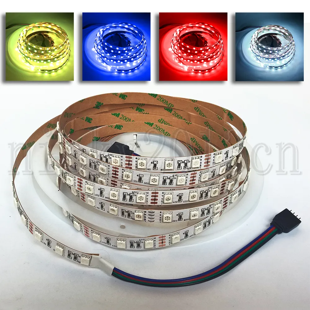 Super Bright 5050 RGB LED Flexible Strip Light Tape String Indoor Non Waterproof 60LEDs/m Multiple Color Changing for Christmas