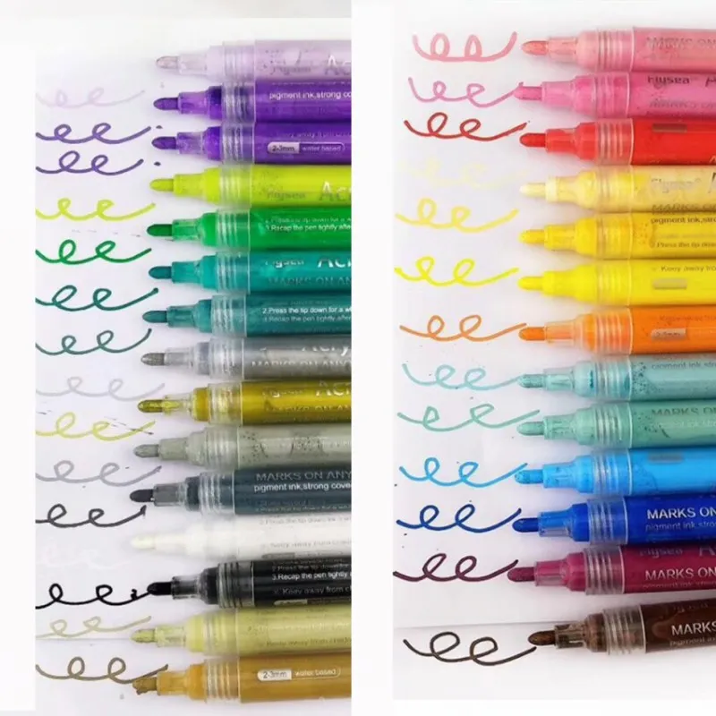 12/18/24 Set Write Brush Pen Calligraphy Paint Marker Pens Set Drawing Painting Watercolor Art Supplies