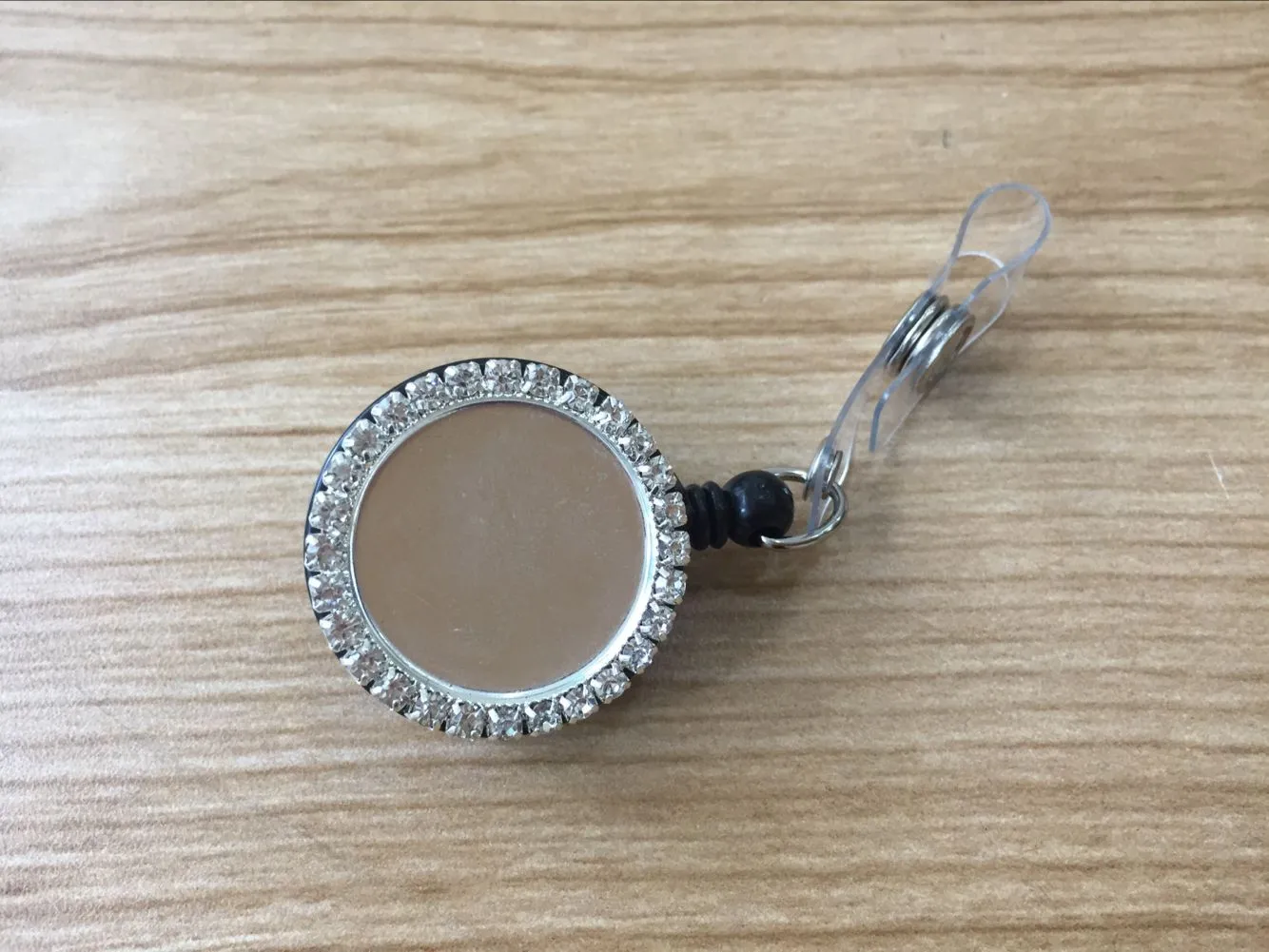 Black Retractable Badge Reels With Rhinestones And The Metal Detector ...