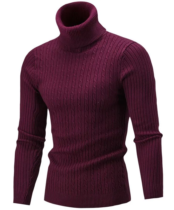 2020 Nowa Wiosna Jesień Męskie Projektant Sweter Swetry High Collar Solid Color Proste Twist Knitwear Downing Koszula Turtle Neck Casual Tops